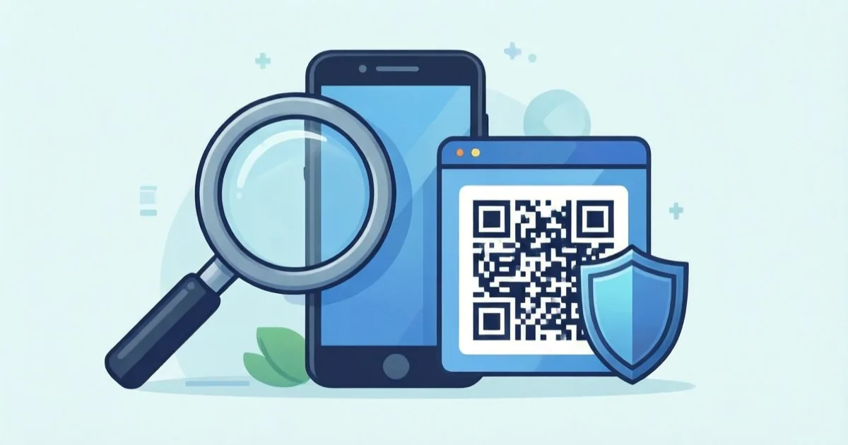 a person comparing an old smartphone and a new smartphone while transferring authenticator accounts with a secure QR code, clean flat illustration, no text or logos